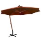 vidaXL Sombrilla colgante con palo madera abeto terracota 3,5x2,9 m vidaXL Sombrilla colgante con palo madera abeto terracota 3,5x2,9 m