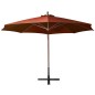 vidaXL Sombrilla colgante con palo madera abeto terracota 3,5x2,9 m vidaXL Sombrilla colgante con palo madera abeto terracota 3,5x2,9 m