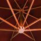 vidaXL Sombrilla colgante con palo madera abeto terracota 3,5x2,9 m vidaXL Sombrilla colgante con palo madera abeto terracota 3,5x2,9 m