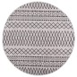 vidaXL Alfombra lavable antideslizante negro y blanco φ120 cm