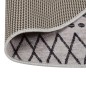 vidaXL Alfombra lavable antideslizante negro y blanco φ120 cm