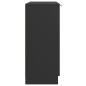 vidaXL Aparador de madera contrachapada negro 60x30x70 cm