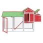vidaXL Gallinero madera maciza de pino rojo 193x65x117 cm vidaXL Gallinero madera maciza de pino rojo 193x65x117 cm