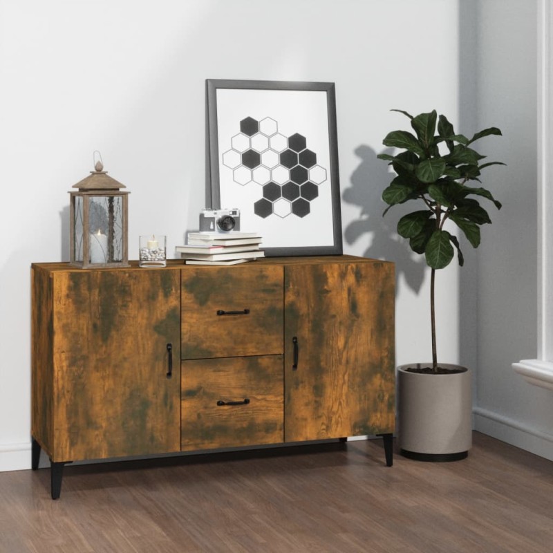 vidaXL Aparador madera de ingeniería roble ahumado 100x36x60 cm