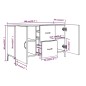 vidaXL Aparador madera de ingeniería roble ahumado 100x36x60 cm