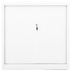 vidaXL Armario con puerta corredera blanca acero 90x40x90 cm