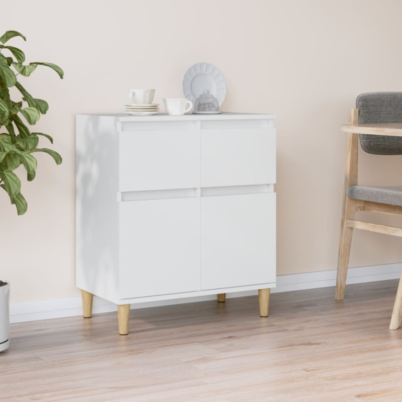 vidaXL Aparador de madera contrachapada blanco 60x35x70 cm vidaXL Aparador de madera contrachapada blanco 60x35x70 cm