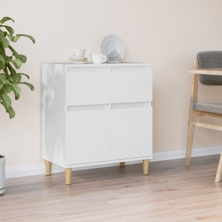 vidaXL Aparador de madera contrachapada blanco 60x35x70 cm