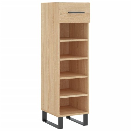 vidaXL Zapatero madera de ingeniería roble Sonoma 30x35x105 cm
