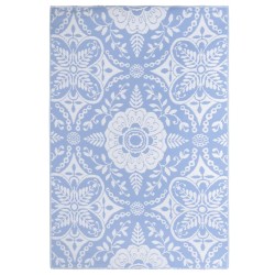 vidaXL Alfombra de exterior PP azul bebé 190x290 cm