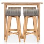 vidaXL Set de comedor de jardín 5 piezas madera maciza de acacia vidaXL Set de comedor de jardín 5 piezas madera maciza de acacia