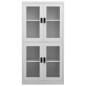 vidaXL Armario oficina acero vidrio templado gris claro 90x40x180 cm vidaXL Armario oficina acero vidrio templado gris claro 90x40x180 cm