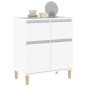 vidaXL Aparador de madera contrachapada blanco 60x35x70 cm vidaXL Aparador de madera contrachapada blanco 60x35x70 cm