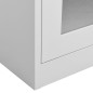 vidaXL Armario oficina acero vidrio templado gris claro 90x40x180 cm vidaXL Armario oficina acero vidrio templado gris claro 90x40x180 cm