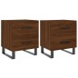 vidaXL Mesita noche 2 uds madera ingeniería marrón roble 40x35x47,5 cm vidaXL Mesita noche 2 uds madera ingeniería marrón roble 40x35x47,5 cm