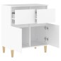 vidaXL Aparador de madera contrachapada blanco 60x35x70 cm vidaXL Aparador de madera contrachapada blanco 60x35x70 cm