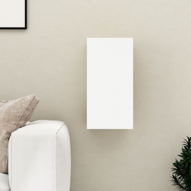vidaXL Mueble para TV madera contrachapada blanco y roble 30,5x30x60cm