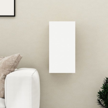 vidaXL Mueble para TV madera contrachapada blanco y roble 30,5x30x60cm