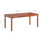 vidaXL Mesa de comedor de madera maciza de sheesham 180x90x76 cm