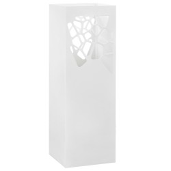 vidaXL Paragüero diseño piedras acero blanco 