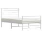 vidaXL Estructura cama metal cabecero y pie de cama blanca 100x190 cm vidaXL Estructura cama metal cabecero y pie de cama blanca 100x190 cm