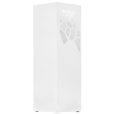 vidaXL Paragüero diseño piedras acero blanco 