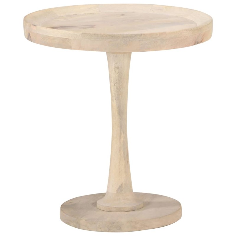 vidaXL Mesa auxiliar de madera maciza de mango Ø50x55 cm vidaXL Mesa auxiliar de madera maciza de mango Ø50x55 cm