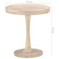 vidaXL Mesa auxiliar de madera maciza de mango Ø50x55 cm vidaXL Mesa auxiliar de madera maciza de mango Ø50x55 cm