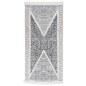 vidaXL Alfombra de algodón negro y gris 100x200 cm vidaXL Alfombra de algodón negro y gris 100x200 cm
