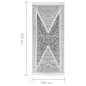 vidaXL Alfombra de algodón negro y gris 100x200 cm vidaXL Alfombra de algodón negro y gris 100x200 cm