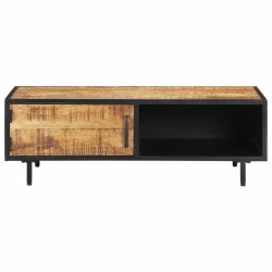 vidaXL Mesa de centro de madera de mango rugosa 105x50x35 cm