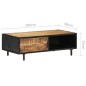 vidaXL Mesa de centro de madera de mango rugosa 105x50x35 cm vidaXL Mesa de centro de madera de mango rugosa 105x50x35 cm