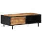vidaXL Mesa de centro de madera de mango rugosa 105x50x35 cm vidaXL Mesa de centro de madera de mango rugosa 105x50x35 cm