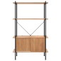 vidaXL Estantería armario 3 niveles contrachapada y acero 80x40x130 cm vidaXL Estantería armario 3 niveles contrachapada y acero 80x40x130 cm