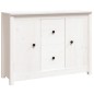 vidaXL Aparador de madera maciza de pino blanco 100x35x74 cm