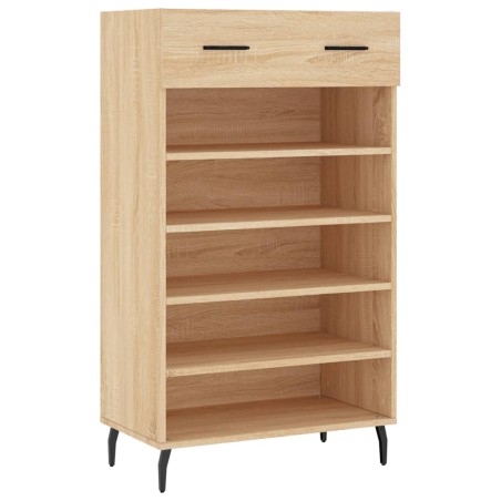 vidaXL Zapatero madera de ingeniería roble Sonoma 60x35x105 cm