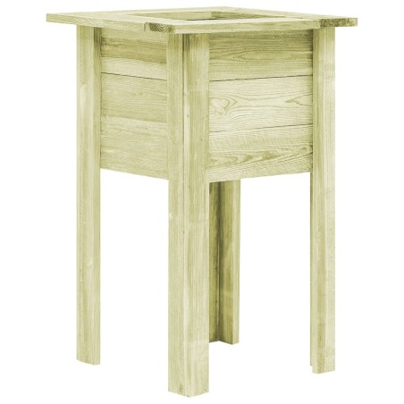 vidaXL Arriate con patas madera aserrada impregnada 50x50x80 cm