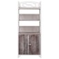 vidaXL Mueble de baño madera de paulownia blanco y marrón 46x24x116 cm vidaXL Mueble de baño madera de paulownia blanco y marrón 46x24x116 cm