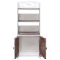 vidaXL Mueble de baño madera de paulownia blanco y marrón 46x24x116 cm vidaXL Mueble de baño madera de paulownia blanco y marrón 46x24x116 cm