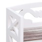 vidaXL Mueble de baño madera de paulownia blanco y marrón 46x24x116 cm vidaXL Mueble de baño madera de paulownia blanco y marrón 46x24x116 cm