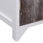 vidaXL Mueble de baño madera de paulownia blanco y marrón 46x24x116 cm vidaXL Mueble de baño madera de paulownia blanco y marrón 46x24x116 cm