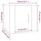 vidaXL Mueble para TV de pared blanco 40x34,5x40 cm