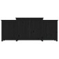 vidaXL Aparador de madera maciza de pino negro 164x37x68 cm vidaXL Aparador de madera maciza de pino negro 164x37x68 cm
