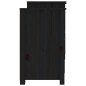 vidaXL Aparador de madera maciza de pino negro 164x37x68 cm vidaXL Aparador de madera maciza de pino negro 164x37x68 cm