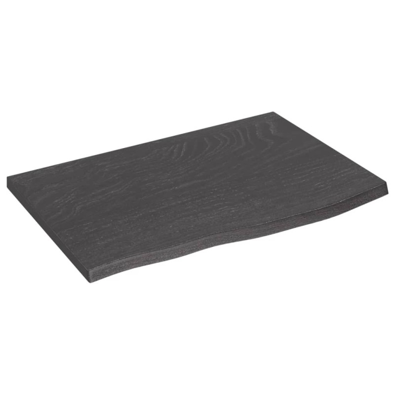 vidaXL Estante de pared madera roble tratada marrón oscuro 60x40x2 cm vidaXL Estante de pared madera roble tratada marrón oscuro 60x40x2 cm