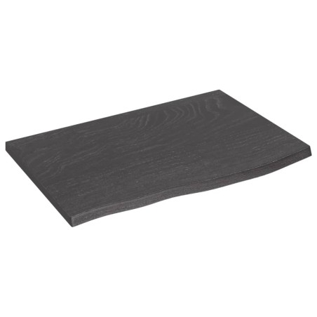 vidaXL Estante de pared madera roble tratada marrón oscuro 60x40x2 cm