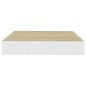 vidaXL Estante flotante de pared MDF roble y blanco 23x23,5x3,8 cm vidaXL Estante flotante de pared MDF roble y blanco 23x23,5x3,8 cm