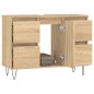 vidaXL Mueble de baño madera de ingeniería roble Sonoma 80x33x60 cm vidaXL Mueble de baño madera de ingeniería roble Sonoma 80x33x60 cm