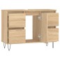 vidaXL Mueble de baño madera de ingeniería roble Sonoma 80x33x60 cm vidaXL Mueble de baño madera de ingeniería roble Sonoma 80x33x60 cm