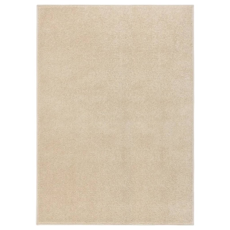 vidaXL Alfombra de pelo corto beige 140x200 cm vidaXL Alfombra de pelo corto beige 140x200 cm